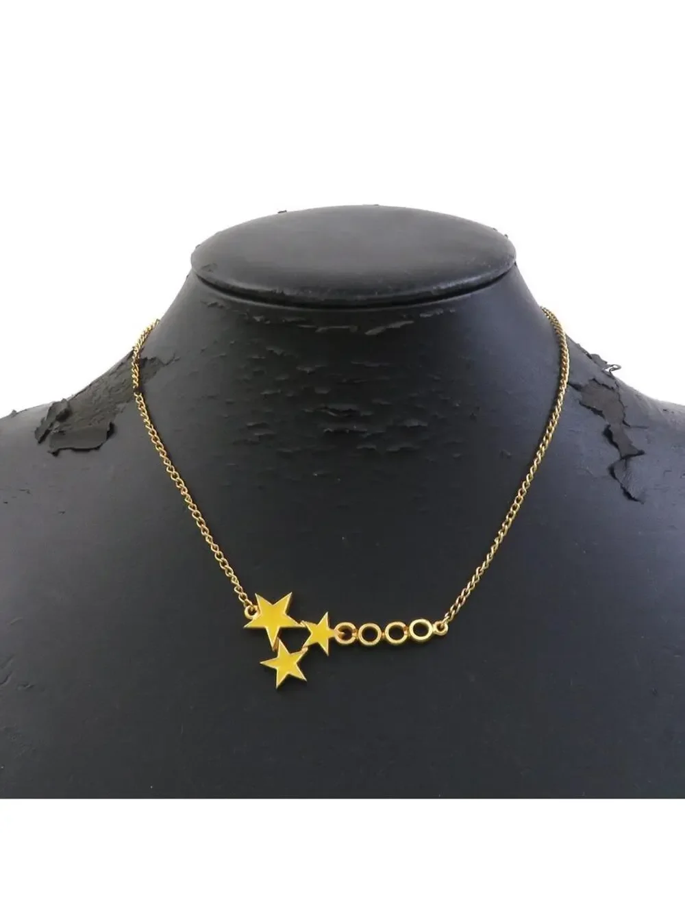 Auth Chanel Coco Star Necklace #293534C38B